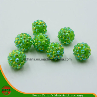 Perlas de bolas de diamante de imitación de un solo orificio (HANS-1608)