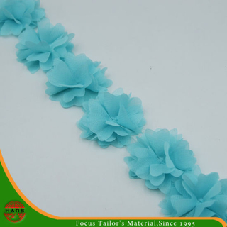 Flores de satén de colores azules para decoración (HSXC-1703)
