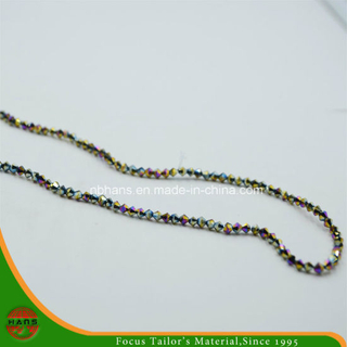 Abalorios de cristal de 4 mm, accesorios afilados de perlas de vidrio perlado (# HAG-01)