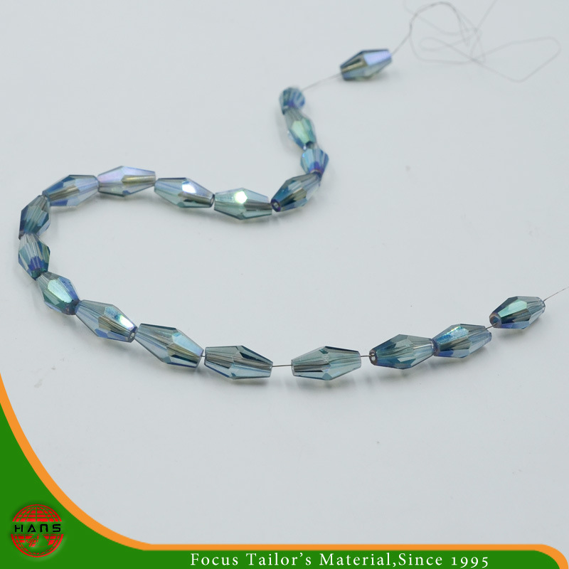 Abalorios de cristal de 6 * 12 mm, accesorios de abalorios de perlas de bot&oacute;n (HAG-10 #)