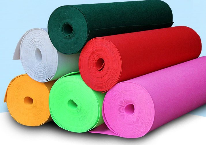 RoHS 100% Polyester Felt Fabric Roll Fieltro Needle Punch Non Woven