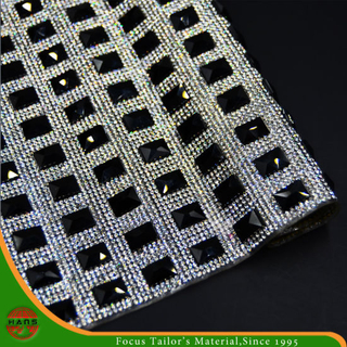 Nuevo diseño de transferencia de calor adhesivo de resina de cristal Rhinestone malla (HS17-09)