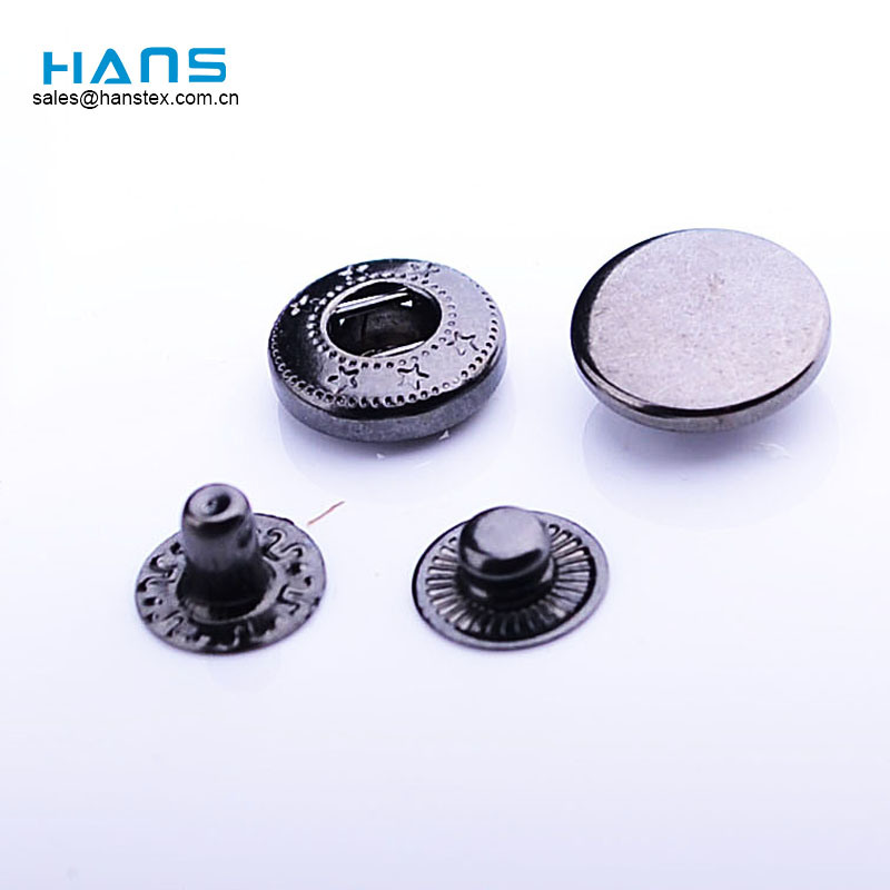 Hans: fácil de usar, limpieza en seco, botón a presión de metal personalizado