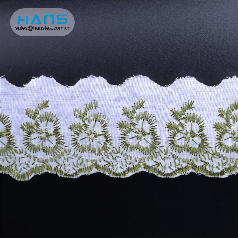 Hans Factory personalizado personalizado poliéster algodón encaje