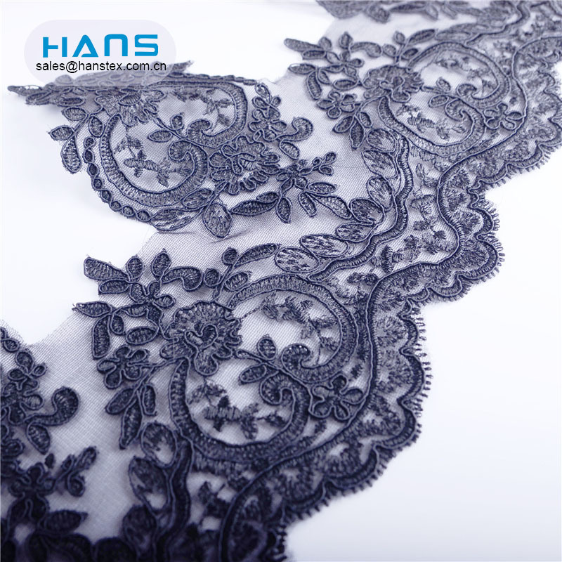 Hans Precio barato Popular Big Heavy Lace Swiss Voile Lace