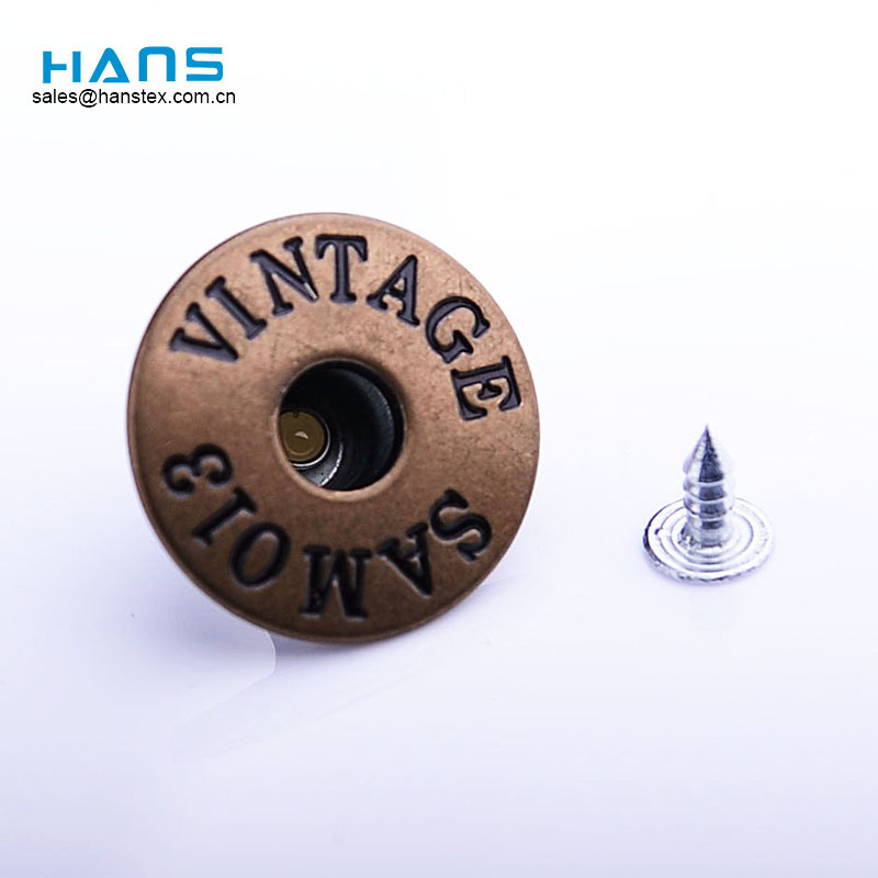 Hans Fabricantes en China Design Customized Button for Jeans