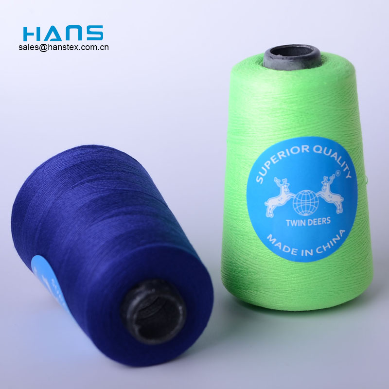 Hilado de coser teñido, fabricado a medida Hans, 100% poliéster hilado