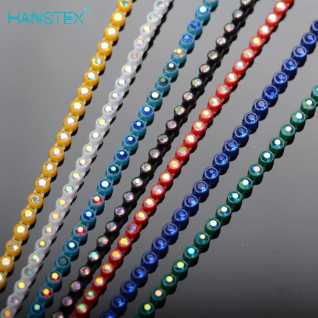 Hanstex Fashion Ab Color cadena de diamantes de imitación de plástico de Color Hanstex Fashion Ab Color cadena de diamantes de imitación de plástico, un grado Ab de 2mm de diamantes de imitación de vi