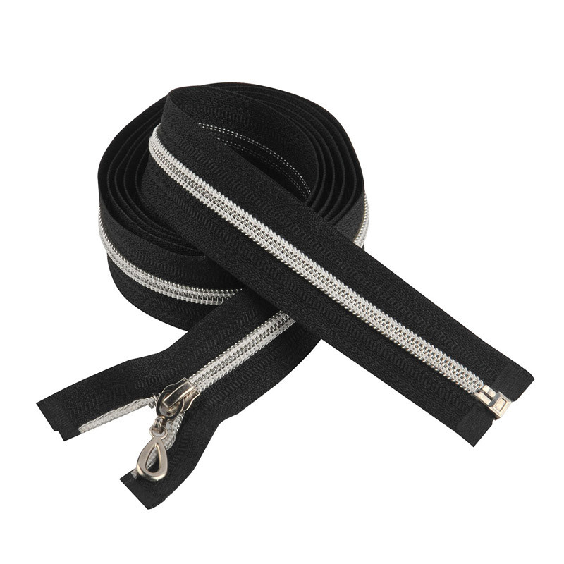 Cremallera abierta de 5 # metal azul