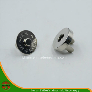 Botón de imán redondo de plata de 14 mm para bolso (HAWM1650I0009)