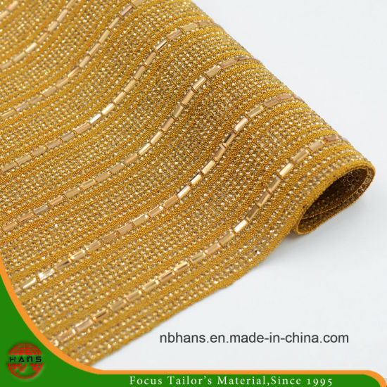 Nuevo diseño de transferencia de calor adhesivo de resina cristalina Rhinestone malla (HS17-04)