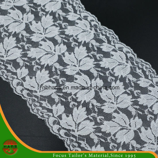 Cordón elástico floral blanco (HSTF-1715)