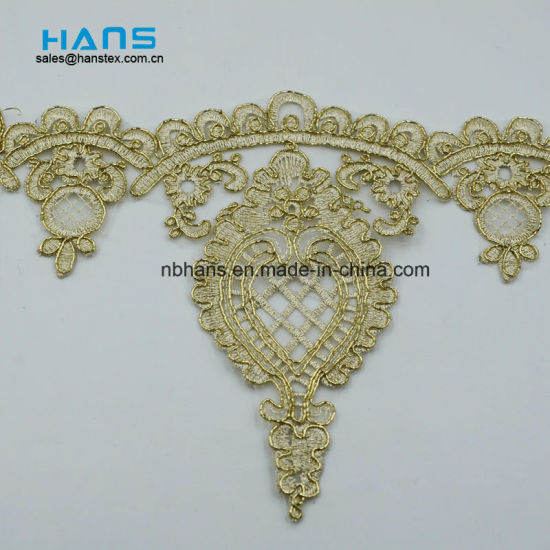 2018 Nuevo diseño de encaje bordado en organza (HC-1833)