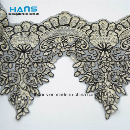 2018 Nuevo diseño de encaje bordado en organza (HC-1826)