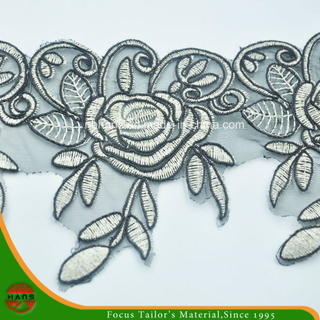 2016 nuevo diseño de encaje bordado en organza (HD-023)