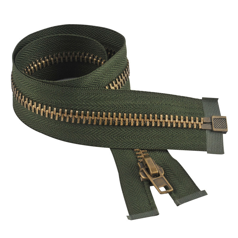 Cremallera abierta de 5 # metal azul