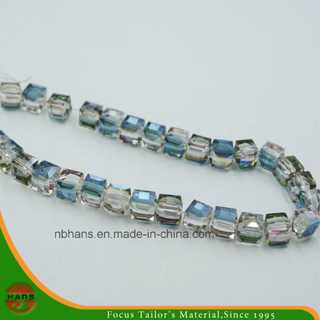 Abalorios de cristal de 14 mm, accesorios de perlas de vidrio cuadradas (HAG-07 #)