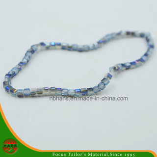 Abalorios de cristal de 4 mm, accesorios de perlas de vidrio cuadradas (HAG-07 #)