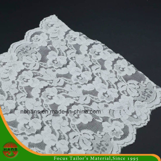 Encaje elástico floral blanco (FJXD-27)
