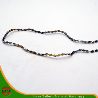 Abalorios multicolor de 3 * 6 mm, abalorios de perlas con botones (HAG-10 #)