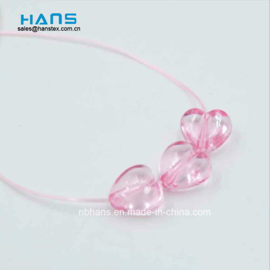 Perlas transparentes en forma de corazón