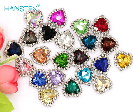 Venta en caliente la nueva hebilla de cristal del amor y el diamante cosido a mano