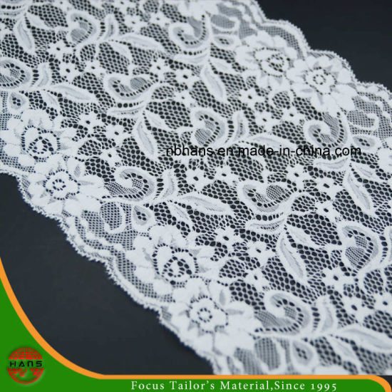 Encaje elástico floral blanco (FJXD-21)