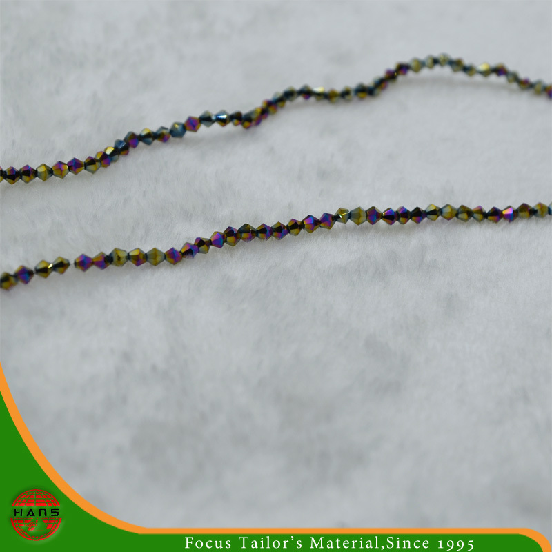 Abalorios de cristal de 4 mm, accesorios de perlas de vidrio de c&uacute;spide (HAG-01 #)