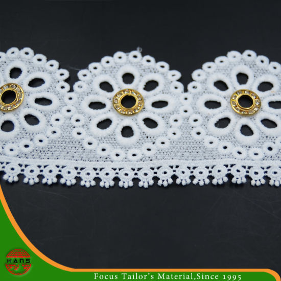 100% algodón encaje de alta calidad bordado (HSS-1705)