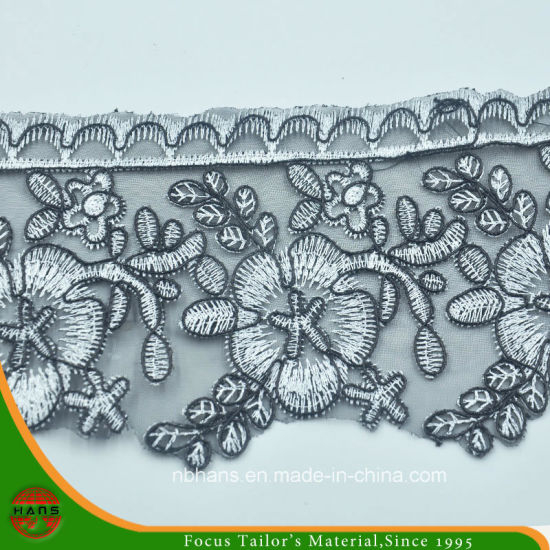 2016 nuevo diseño de encaje bordado en organza (HD-029)