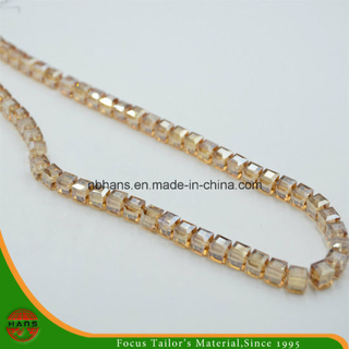 Abalorios de cristal de 10 mm, accesorios de perlas de vidrio cuadradas (HAG-07 #)