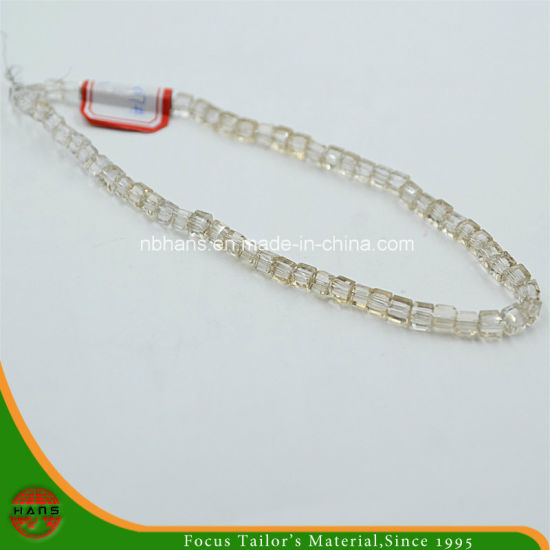 Abalorios de cristal de 6 mm, accesorios de perlas de vidrio cuadradas (HAG-07 #)