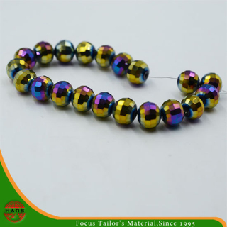Abalorios de cristal de 12 mm, accesorios de abalorios de perlas de botón (HAG-13 #)