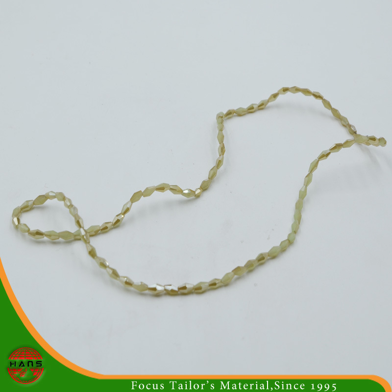 Grano negro de 3 * 6 mm, accesorios de abalorios de perlas de bot&oacute;n (HAG-10 #)