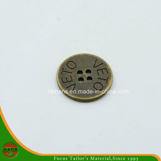 Botón de bronce de metal de moda
