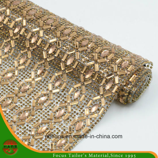 Nuevo diseño de transferencia de calor adhesivo de cristal de resina Rhinestone malla (YH-007)