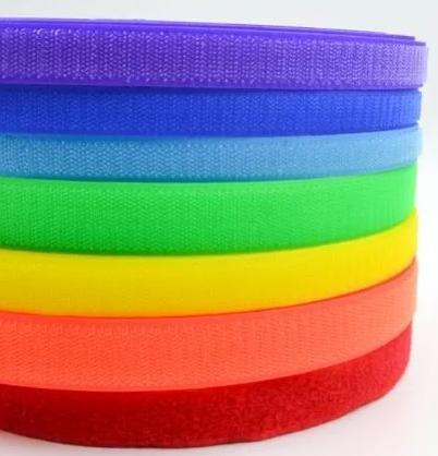 Gancho de poliéster 100% y cinta de cierre de lazo 25mm / 50mm / 100mm