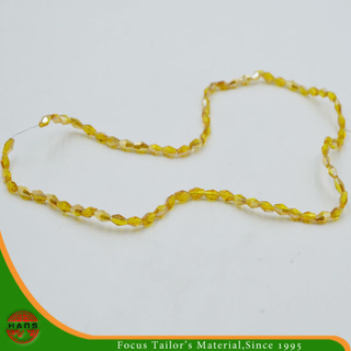 Grano amarillo cristalino de 3 * 6 mm, abalorios de perlas de botón (HAG-10 #)