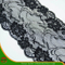 Encaje elástico floral negro (FJXD-03)