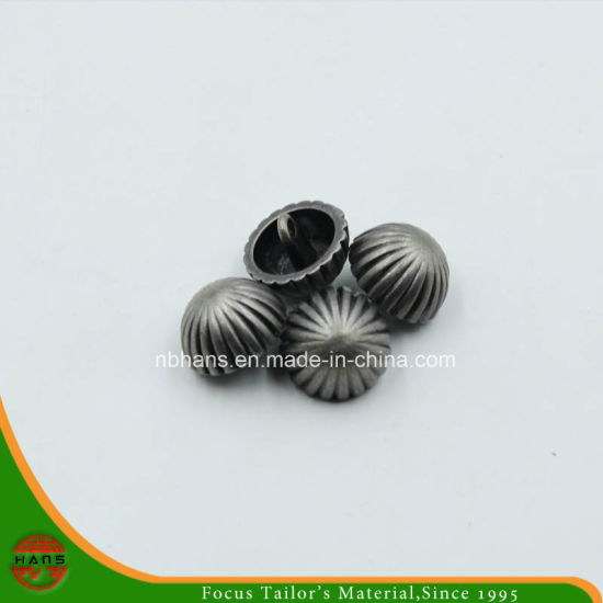 Botón negro del metal del oro de la moda