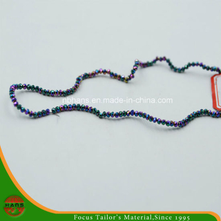 Abalorios de cristal de 3 mm, accesorios de perlas de vidrio oblato (HAG-17 #)