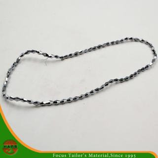 Abalorios de plata de 3 * 6 mm, accesorios de perlas de perlas de vidrio de botón (HAG-10 #)