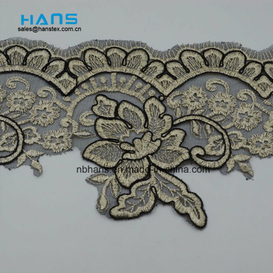 2018 Nuevo diseño de encaje bordado en organza (HC-1820)