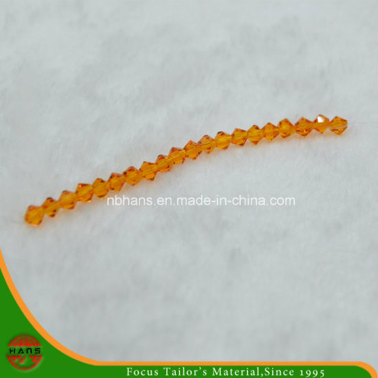 Abalorios de cristal de 6 mm, accesorios de abalorios de vidrio de cúspide (número HAG-01)