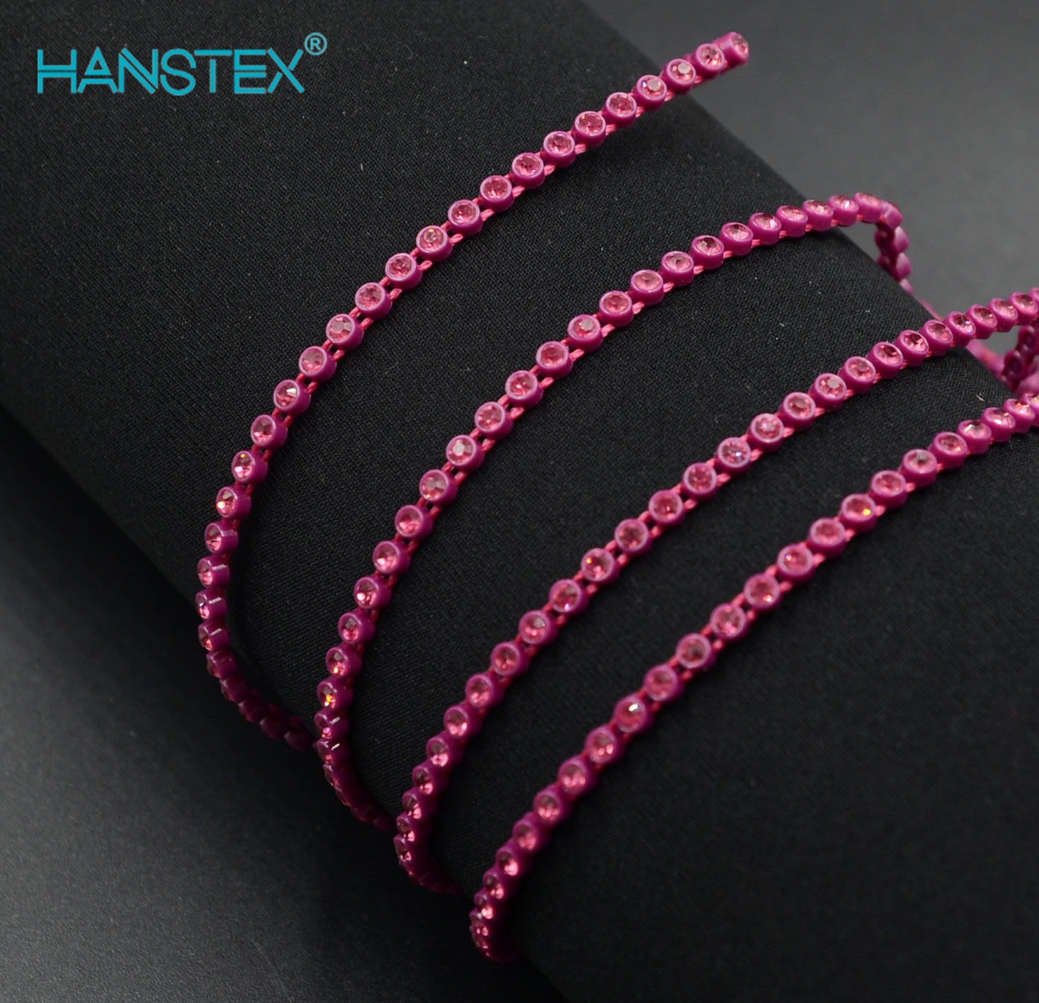 Hanstex Fashion Ab Color cadena de diamantes de imitación de plástico de Color Hanstex Fashion Ab Color cadena de diamantes de imitación de plástico, un grado Ab de 2mm de diamantes de imitación de vi