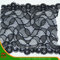 Encaje elástico floral negro (FJXD-30)