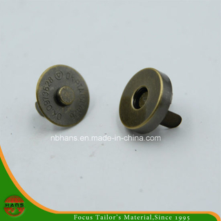 Botón de imán de cobre antiguo de 14 mm para bolso (HAWM1650I0004)