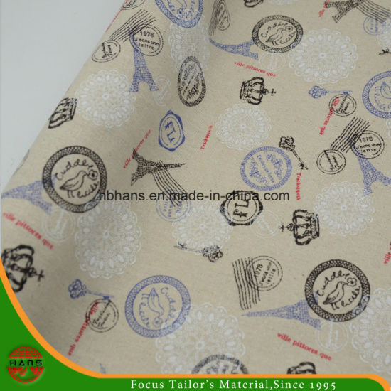Tejido de lino estampado (HANS-86 # -5)