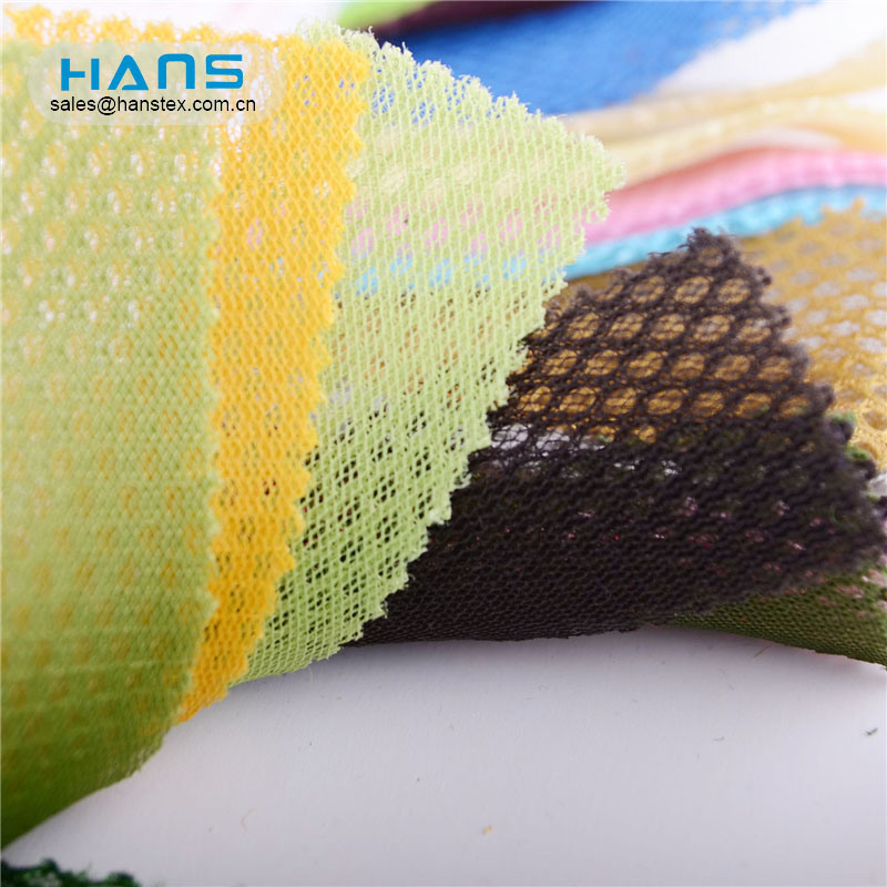 Hans Made in China Polyester Stiff Poly tejido de malla antimicrobiano