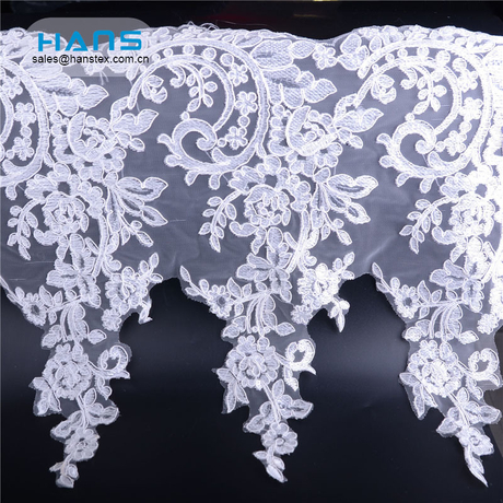 Tejido de encaje bordado ecológico Hans New Products 2019